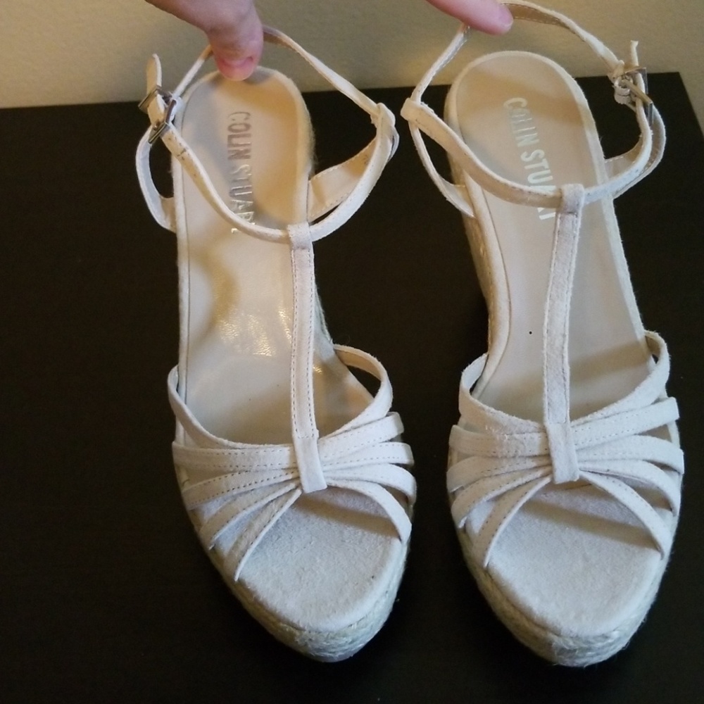 Colin Stuart suede espadrille wedges